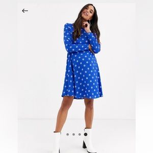 ASOS maternity daisy blue swing dress